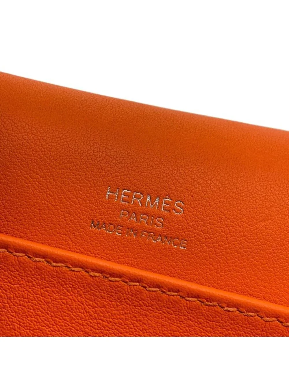 Hermes Shoulder Bag Geta Orange Minian Silver
